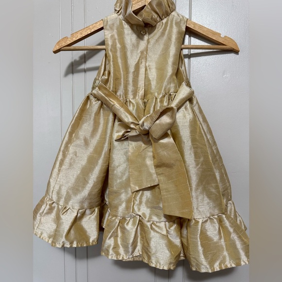 Lilybird, girls 4t, gold, sequin fit and flare dress - Picture 2 of 4